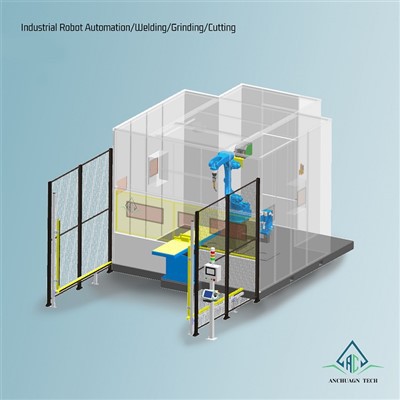 سنگل محور گھومنے والا ڈوئل اسٹیشن روبوٹ ویلڈنگ ورک سٹیشن